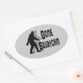 Grappige nerdy geek grote voet sasquatch ovale sticker (Envelop)