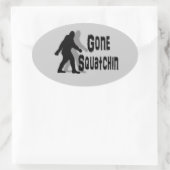Grappige nerdy geek grote voet sasquatch ovale sticker (Tas)
