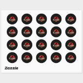 Grappige Nerdy Geen Internet Dinosaur Computerwete Ronde Sticker (Vel)