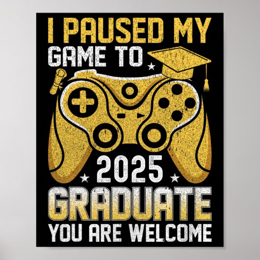 Grappige Nerdy Ik Pauzeerde Mijn Game Om Af Te Stu Poster (Voorkant)