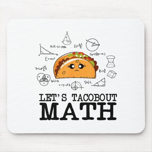 Grappige Nerdy Laten we het over taco's hebben Wis Muismat (Voorkant)