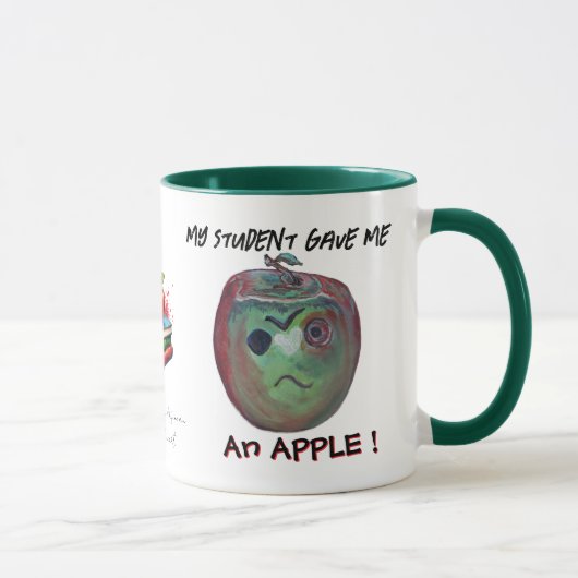 Grappige nerdy opvoeders Apple Mok (Rechts)
