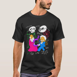 Grappige Nerdy Pythagoras die vecht over C kwadraa T-shirt