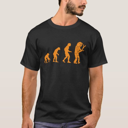 Grappige Nerdy Robot Evolutie Computer Robotica Ge T-shirt (Voorkant)