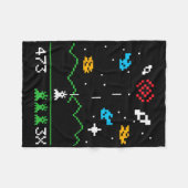 Grappige Nerdy Vintage Astrospace Videospel Gekke Fleece Deken (Voorkant (Horizontaal))