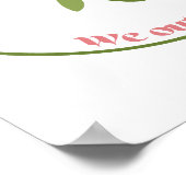 Grappige Nessie Cryptid Club, Groen & Roze Retro Poster (Hoek)