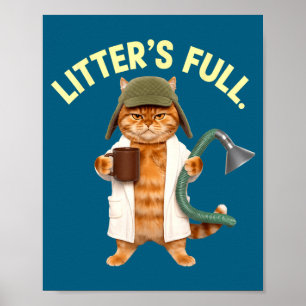 Grappige nest S Volle kat parodie Poster