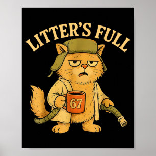 Grappige nest vol kattenparodie 67 zes zeven meme  poster