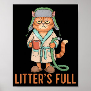 Grappige nest vol kattenparodie Cute kattenliefheb Poster