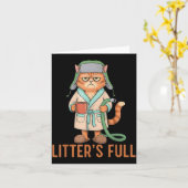 Grappige nest volledige kat parodie schattige kat  kaart (Gele Bloem)