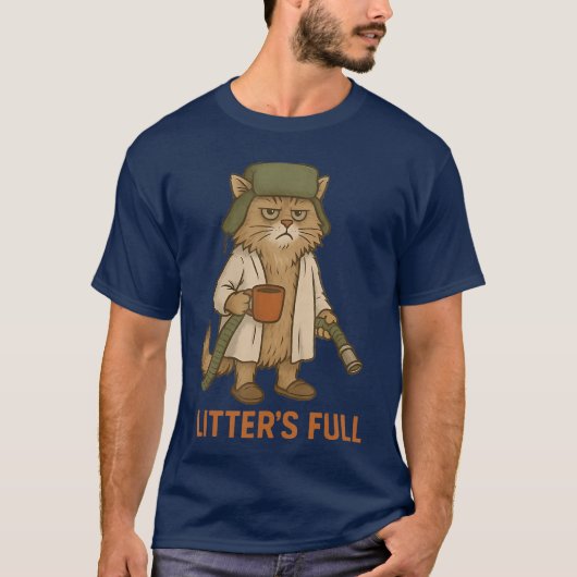 Grappige nesten volle kat grappig t-shirt (Voorkant)