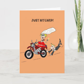 Grappige Net Getrouwde Huwelijkskaart – Motorfiet Kaart