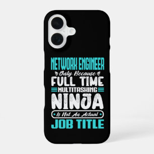 Grappige netwerkingenieur functietitel professie v iPhone 16 hoesje