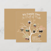 Grappige neutrale foto Family Tree is vol met note Feestdagenkaart (Voorkant / Achterkant)