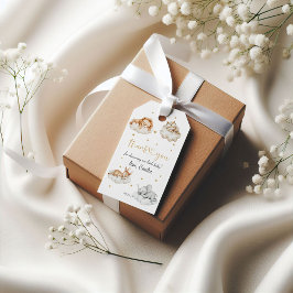 Grappige Neutrale Waterverf Slaapdieren Baby Cadeaulabel