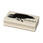 Grappige "Nevermind" Raven Rubberstempel (Stempel)