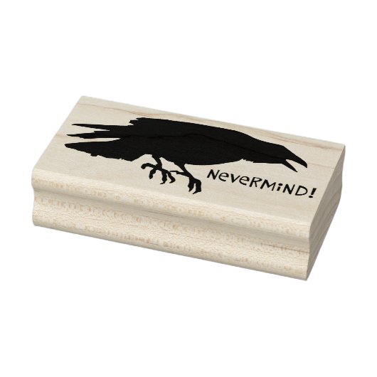 Grappige "Nevermind" Raven Rubberstempel (Stempel)
