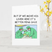 grappige new age artsengrap kaart (Gele Bloem)