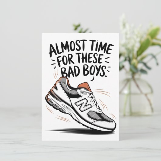 Grappige New Balance Verjaardagen Vaderdag Nieuwe  Kaart (Staand voorkant)