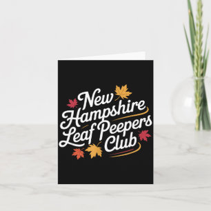 Grappige New Hampshire Leaf Er's Club Herfst Blad Kaart