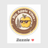 Grappige  New York Apple zonnebril Retro Sticker (Vel)