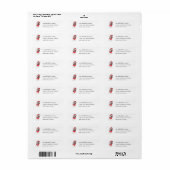 Grappige Newfypoo Kersthond Retouradres Etiket (Full Sheet)