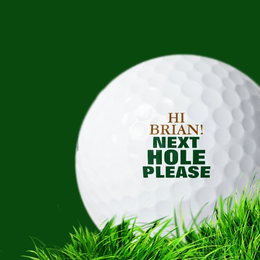 Grappige "Next Hole Please" typografie Golfballen