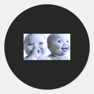 Grappige Niche Baby Gen Z Meme Ai Viraal Giechelen Ronde Sticker