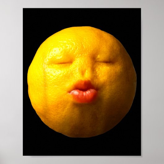 Grappige Niche Citroen Meme Ai Vruchten Poster (Voorkant)