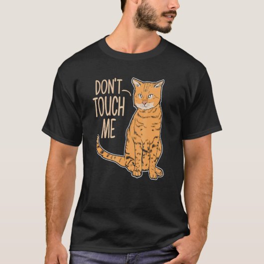 Grappige Niet Aaien Kat T-shirt (Voorkant)