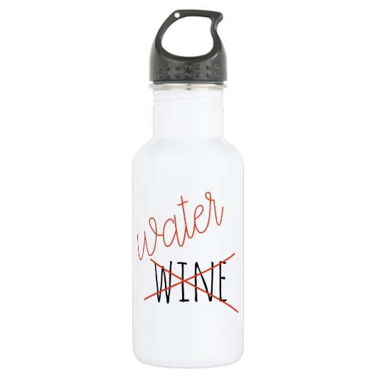 Grappige Niet Wijn Drinkende Waterfles Humor (Voorkant)
