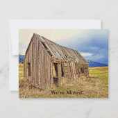 Grappige Nieuw Adres Aankondiging Rustiek (Voorkant)