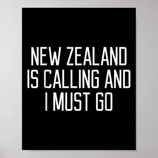 Grappige Nieuw-Zeelandse Quote  Poster (Voorkant)