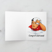 grappige nieuwe baan felicitaties kaart (Binnen)