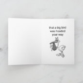 Grappige nieuwe baby gefeliciteerd bedankkaart (Binnen)