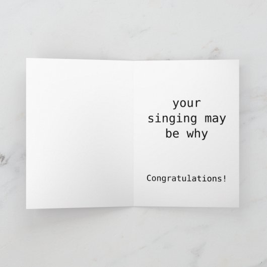 Grappige nieuwe baby kaart (Binnen)