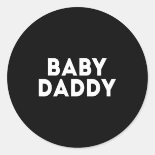 Grappige nieuwe en aanstaande vaders Vaderdag Mann Ronde Sticker