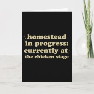 Grappige Nieuwe Homesteader Ckyard Kippen Huisdier Kaart