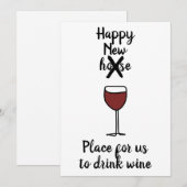 Grappige nieuwe huiswijn aankondiging (Voorkant / Achterkant)