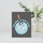 Grappige nieuwe maan astronomie briefkaart (Staand voorkant)