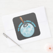 Grappige nieuwe maan astronomie vierkante sticker (Envelop)