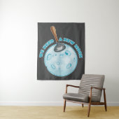 Grappige nieuwe maan astronomie wandkleed (In situ)