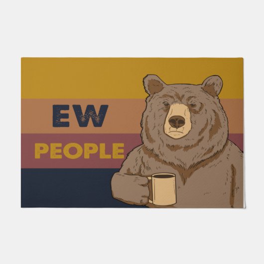 Grappige Nieuwe Mensen Beer Mat, Grappige Citaten Deurmat (Voorkant)