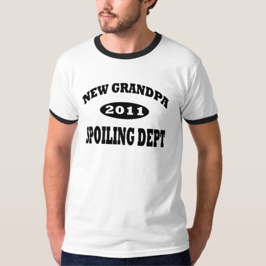 Grappige nieuwe opa spoiling afdeling t-shirt (Voorkant)