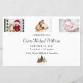 Grappige Nieuwe Ouders Kerstmis Geboorte Aankondig (Achterkant)