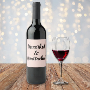 Grappige nieuwe single break-up echtscheidingsfees wijn etiket