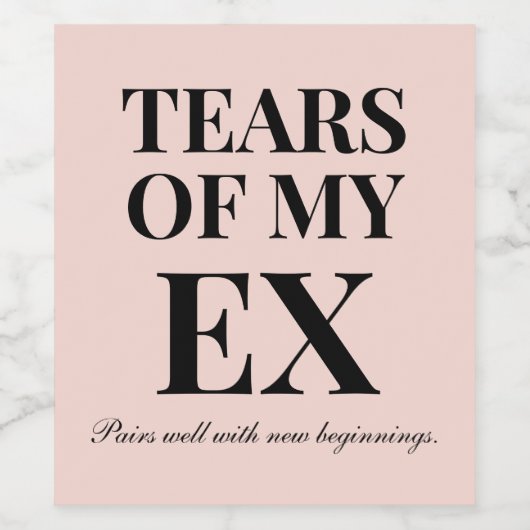 Grappige nieuwe single break-up echtscheidingsfees wijn etiket (Enkel label)