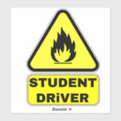 Grappige nieuwe student driver (Let op tiener driv Sticker (Vel)