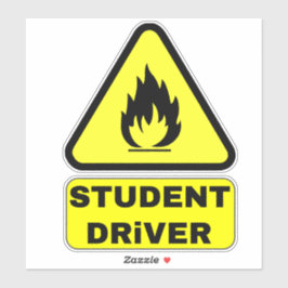 Grappige nieuwe student driver (Let op tiener driv Sticker