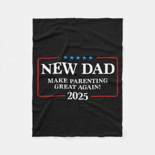 Grappige Nieuwe Vader Est 2025 Maak Ouderschap Wee Fleece Deken